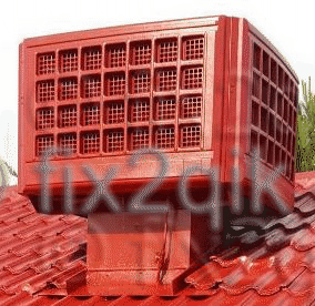 Brivis-evaporative-cooling-services-red-AD-model-installed-on-a-tiled-roof.