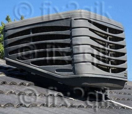 brivis-evaporative-cooling-services-contour-6-model-installed-on-a-dark-concrete-tiled-roof.