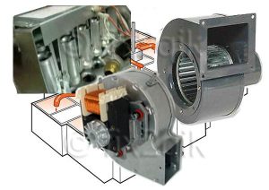 Image: Main blower fan motor and Gas Burner Heat Exchanger. Description: This powerful motor circulates warm air through your home's ductwork. Retail Price (April 2025): $450 - $810