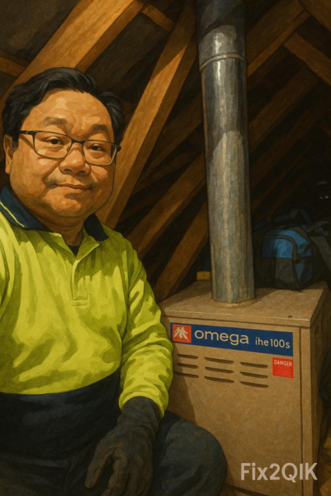 photo of David Pham (Fix2QIK): Working in roofspace