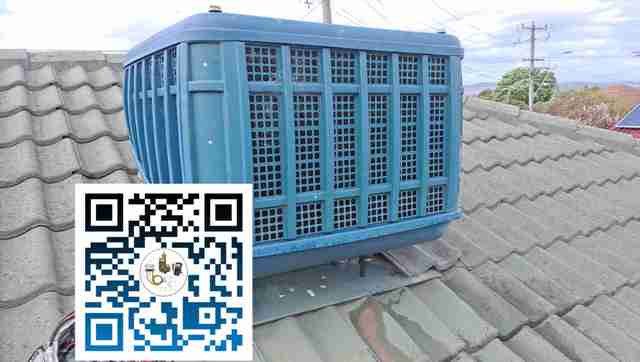 Brivis evaporative cooler job done in Dandenong rectification record: Fan running. Water leaks, not cooling.