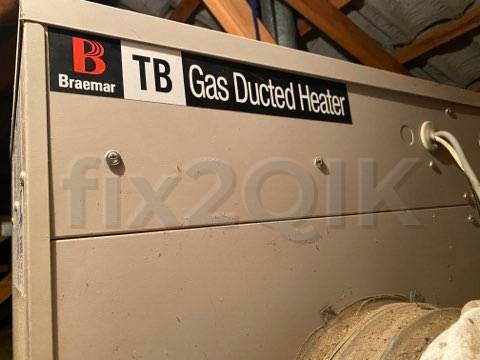 Ducted Heating Service on an internal Braemar gas ducted heater
