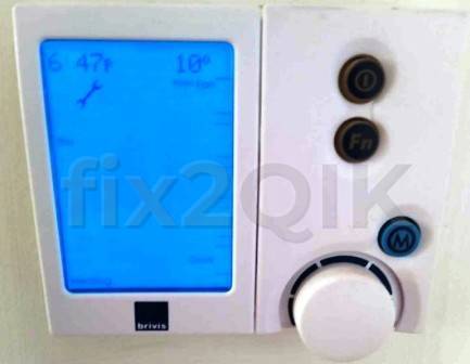 Brivis NC6 Thermostat with error spanner serviced by Fix2QIK in Lyndhurst on Error 47