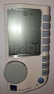 Brivis Thermostat with error spanner serviced by Fix2QIK in Lyndhurst on Error 50 and 62