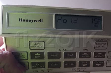 Thermostat check honeywell controller connected to a Climate Technology ducted heating