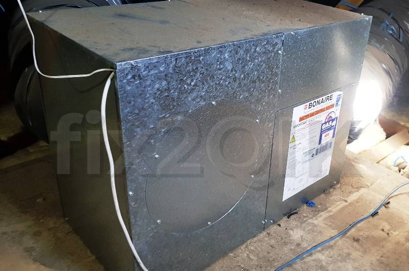 Common Bonaire ducted heater internal model after repaired lid reassembled