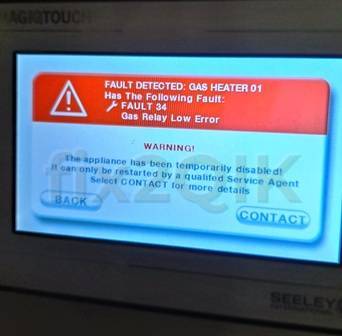 Braemar-heater-repairs-inspection-fault-code-error-34-gasvalve-not-starting-on-magiqtouch digital thermostat