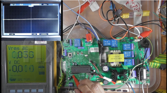 braemar-heating-main-control-circuit-board-troubleshooting-with-dmm-and-oscilloscope-in-fix2qik-workshop