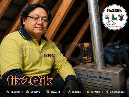 Fix2QIK attends heating repair calls in Clayton and nearby suburbs across Melbourne's south-east — licensed, equipped, and stocked with genuine parts.