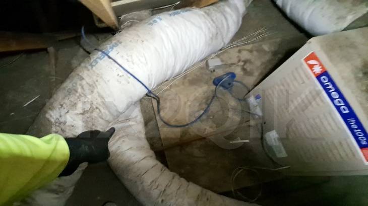 duct-incorect-installed-restricts-airflow-casuing-short-cycling-due-to-sensor-overtemp-tripped-on-an-omega-gas-ducted-heating-system