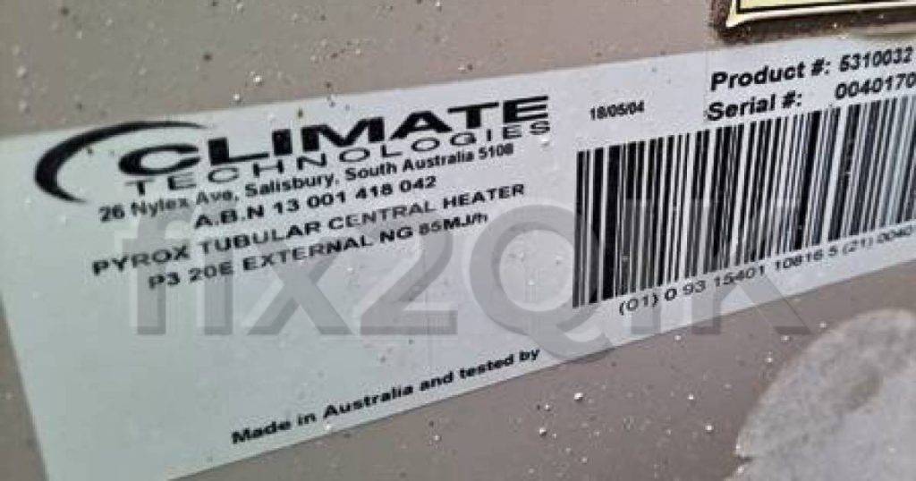 Ducted Heating Service. Climate Technologies Gas Ducted Heater